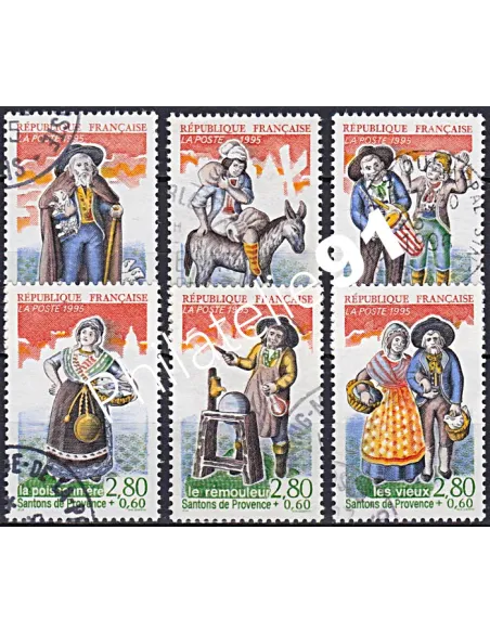 Timbre n° 2976 à 2981 oblitéré, Collection timbres France