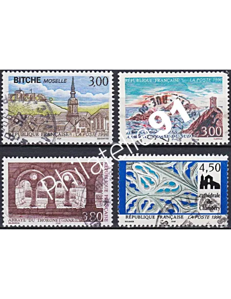 Timbre n° 3018 à 3021 oblitéré, Collection timbres France