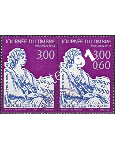 Timbre n° 3052 et 3051a oblitéré, Paire, collection timbres France