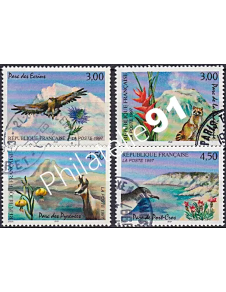 Timbre n° 3054 à 3057  oblitéré, Collection timbres France