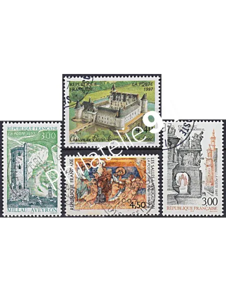 Timbre n° 3079 à 3082 oblitéré, Collection timbres France