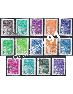 Timbre n° 3086 à 3099  oblitéré, Collection timbres France