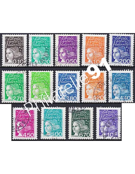 Timbre n° 3086 à 3099  oblitéré, Collection timbres France