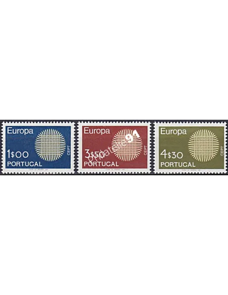 Portugal n° 1073 à 1075, Europa 1970, collection timbres Europe