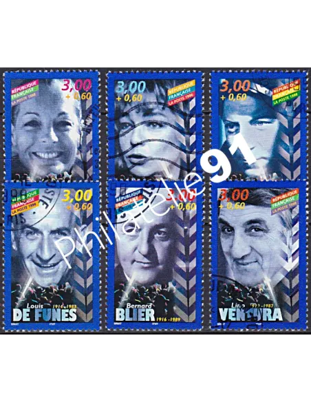 Timbre n° 3187 à 3192 oblitéré, Collection timbres France