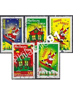 Timbre n° 3200 à 3204 oblitéré, Collection timbres France