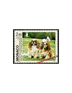Timbre de Monaco n° 1930 - Exposition canine - King Charles Spaniel