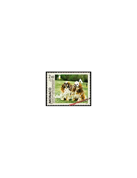 Timbre de Monaco n° 1930 - Exposition canine - King Charles Spaniel