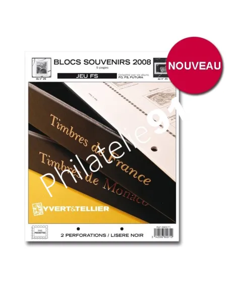 JEU FS FRANCE - 2008 - BLOCS SOUVENIRS