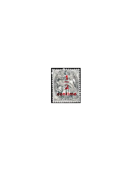 Timbre n° 157 - Timbre de 1900 (n° 107) surchargé, timbres de France