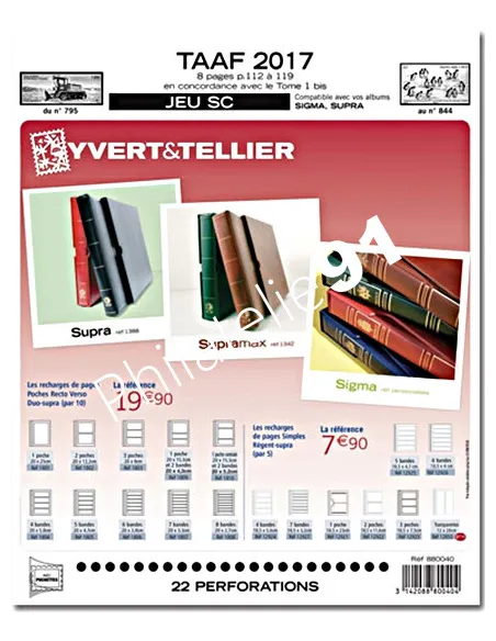 jeu SC TAAF 2017, matériel philatélie