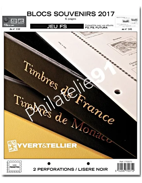 JEU FS FRANCE 2017 blocs souvenirs, matériel philatélique