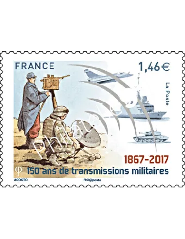 Timbren° 5172, 150 ans de Transmissions militaires 1867-2017, timbres France