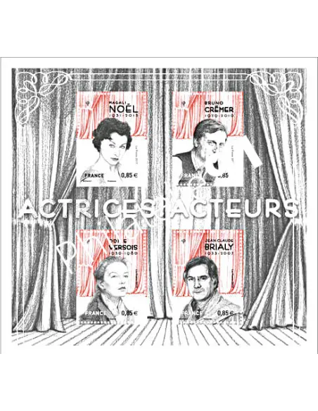 Bloc Actrices, Acteurs, collection timbres France