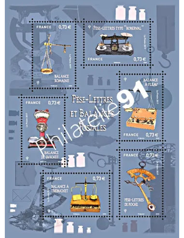 Bloc Pèse-lettres et Balances postales, timbres France