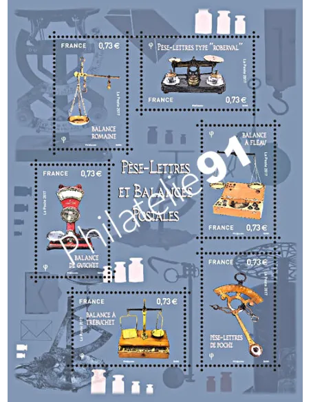 Bloc Pèse-lettres et Balances postales, timbres France