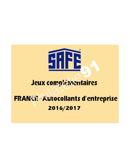 Jeu SAFE-dual France timbres autocollants 2017, matériel philatélique