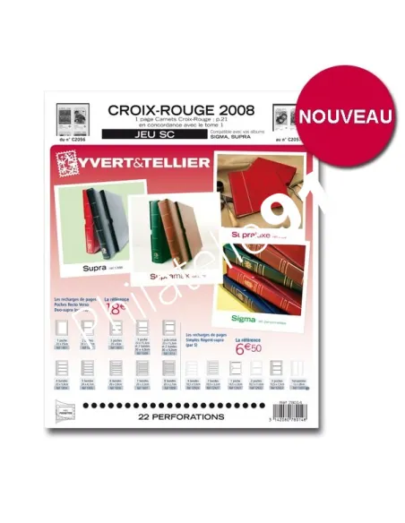 Jeux pour carnets CROIX ROUGE de 2007 à 2008 - FRANCE - Jeu SC - Y&T