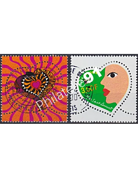 Timbre n° 3295 à 3296 oblitéré, Collection timbres France