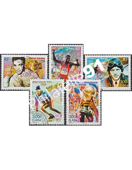 Timbre n° 3312 à 3316  oblitéré, Collection timbres France