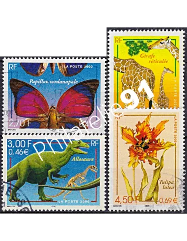 Timbre n° 3332 à 3335  oblitéré, Collection timbres France