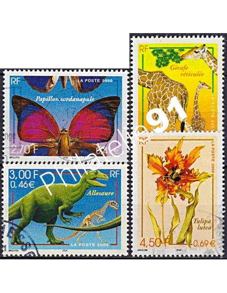 Timbre n° 3332 à 3335  oblitéré, Collection timbres France