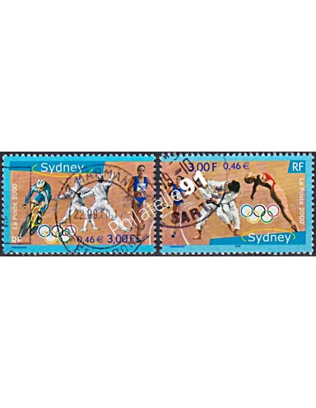 Timbre n° 3340 à 3341  oblitéré, Collection timbres France
