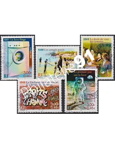 Timbre n° 3351 à 3355  oblitéré, Collection timbres France