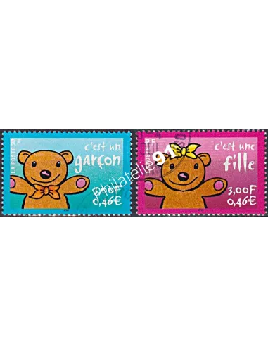 Timbre n° 3377 à 3378 oblitéré, Collection timbres France