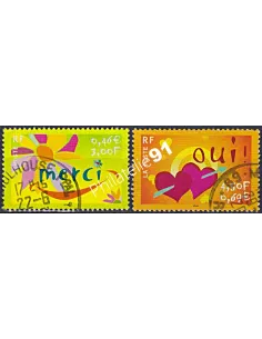 Timbre n° 3379 à 3380 oblitéré, collection timbres France