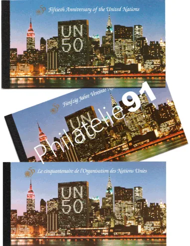 ONU - Lot n° 2 - 3 carnets de prestige Portraits de peuples (New-York, Genève, Vienne)