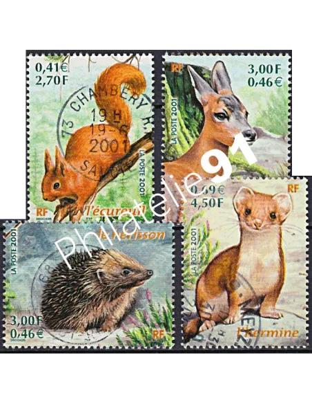 Timbre n° 3381 à 3384  oblitéré, Collection timbres France