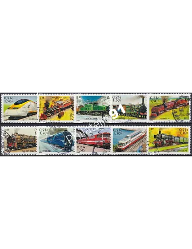 Timbre n° 3405 à 3414 oblitéré, Collection timbres France