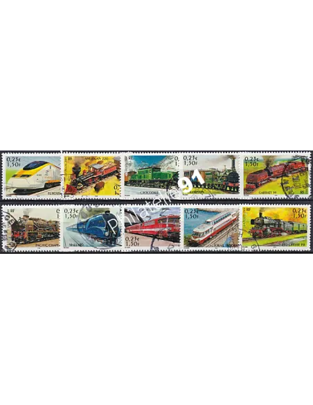 Timbre n° 3405 à 3414 oblitéré, Collection timbres France