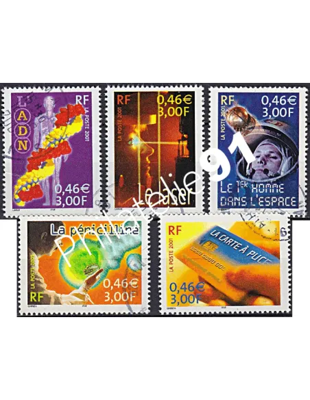 Timbre n° 3422 à 3426  oblitéré, Collection timbres France