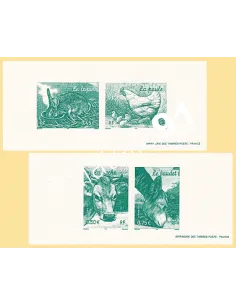 Gravures des timbres  n°3662 à 3665 - Collection timbres France