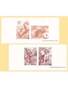 Gravures des timbres  n°3381 à 3384 - Collection timbres France