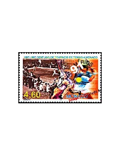 Timbres de MONACO n° 2110 - 100 ans de tournois de tennis, à Monaco