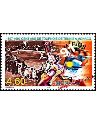 Timbres de MONACO n° 2110 - 100 ans de tournois de tennis, à Monaco
