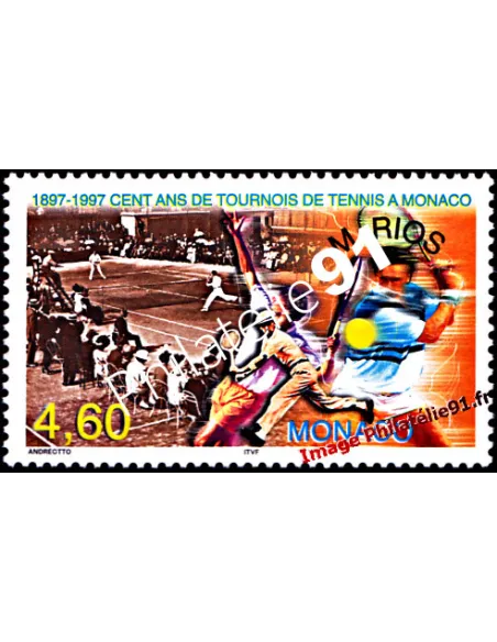 Timbres de MONACO n° 2110 - 100 ans de tournois de tennis, à Monaco