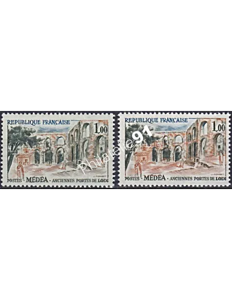 Variété sur timbre n° 1318a, collection timbres France