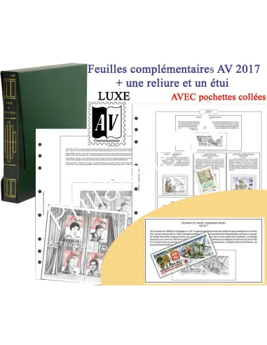 AV - Jeu Luxe France 2017 + RELIURE + ETUI, matériel philatélique