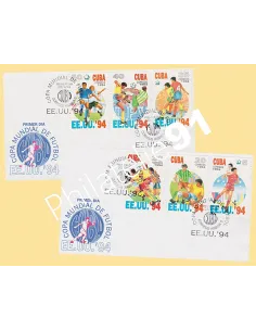 Cuba,Lot d'enveloppe 1er Jour, Football,collection timbres Thématiques