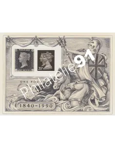 Grande-Bretagne, BF n° 6,Timbre sur Timbre,collection timbres Europe