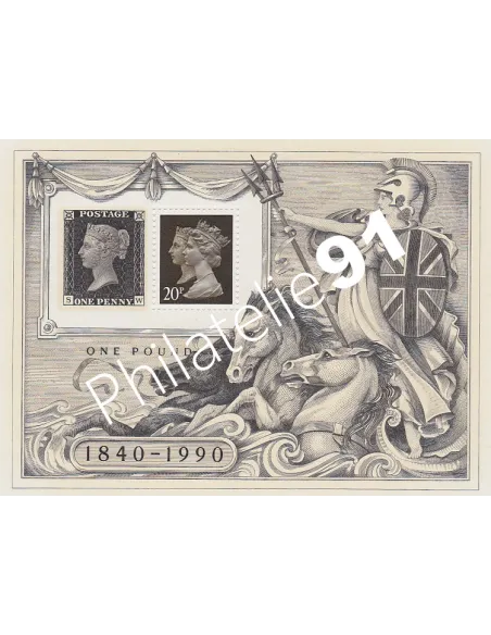 Grande-Bretagne, BF n° 6,Timbre sur Timbre,collection timbres Europe