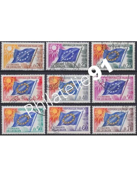 Timbre de Service n° 27 à 35, Collection timbres France