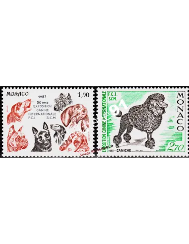 MONACO - n° 1575 à 1576 - 50ème Exposition canine. Chiens
