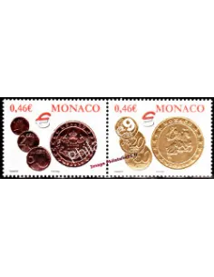 Timbres neufs de Monaco n° 2356 à 2357 - Thématique : Monnaie