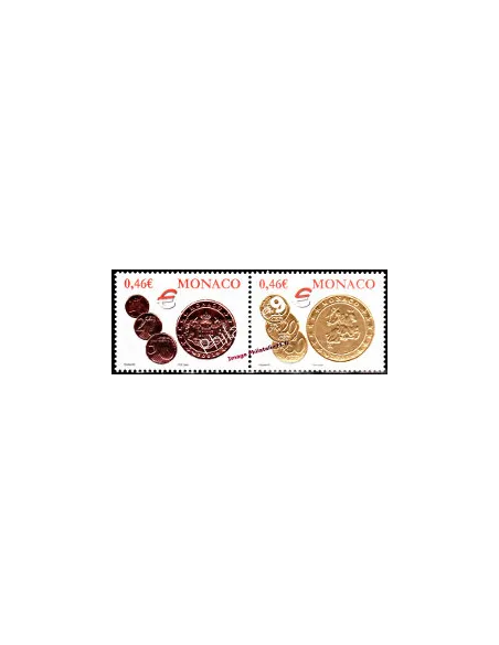 Timbres neufs de Monaco n° 2356 à 2357 - Thématique : Monnaie