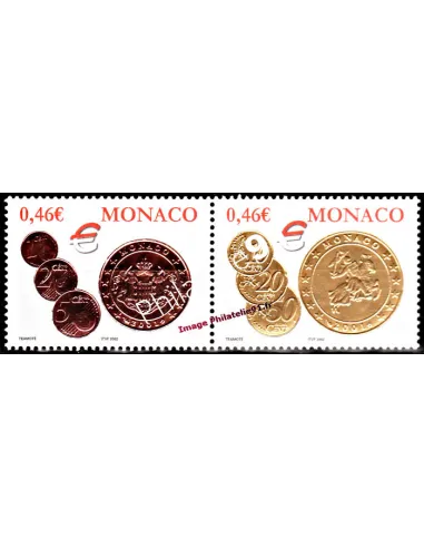 Timbres neufs de Monaco n° 2356 à 2357 - Thématique : Monnaie